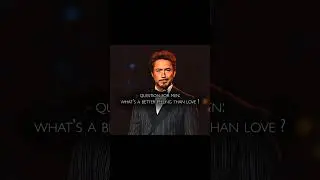 Tell me which felling is better than love. #riszen #edit #love #ironman