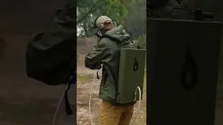 Flamethrowers in action on #SurvivingMann Season 3
