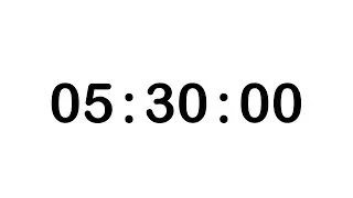 5 HOUR 30 MINUTE TIMER &bull; 330 MINUTE COUNTDOWN TIMER + Alarm, Full HD, 1080, White