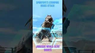 Spinotops&rsquo;s Stomping Rocks Attack - Jurassic World Alive #Shorts #JurassicWorld #Dinosaurshorts