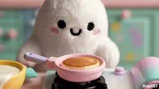 【ASMR】休日のおばけちゃんパンケーキをつくる｜A little ghost making pancakes on a day off