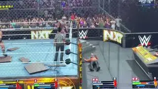 WWE 2k25 Hell In A Cell Match - Darby Allin Taking Crazy Bumps