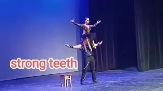 Strong teeth Strongman circus extreme stunts extraordinary ability Davit Voskanyan hard qigong