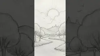 easy Nature Drawing #nature #naturedrawing