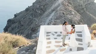 Santorini elopement wedding of Prince & Jasmine at Andromeda, August 2021 | Vanilla Sky Weddings