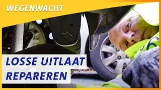 Een loszittende uitlaat repareren met 2 slangklemmen | Wegenwacht vlog