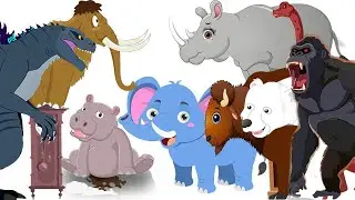 We&rsquo;re going on a Godzilla vs King Kong hunt vs Hickory Dickory Dock Rhino, Elephant,Hippo+More Songs