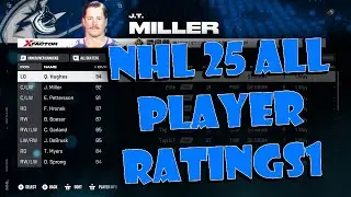NHL 25 ALL Player Ratings Walkthrough and Review!