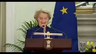  European Commission President Ursula von der Leyen announces that EU signs 