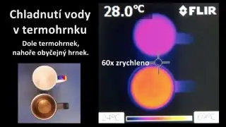 Chladnut&iacute; vody v termoizolačn&iacute;m hrnku