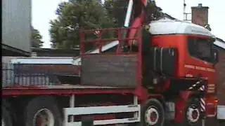 Portable container relocation - tight spot..wmv