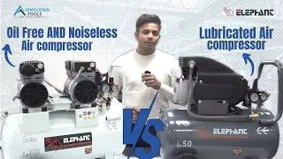 50L Oil-Free Noiseless Air Compressor vs. 50L Oil-Lubricated Air Compressor | Hindustan Tools