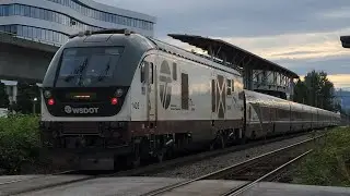 (15 Minutes Early!) (Series 8 Talgo Cars!) Amtrak 517 (Cascades) - 1405 In Vancouver BC 