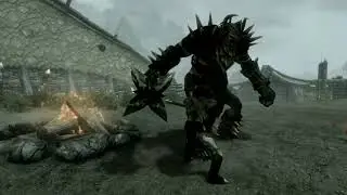 Skyrim Pit Fights: Goblin Archer vs Guard Ogre #skyrim #npcbattle #gaming #elderscrolls