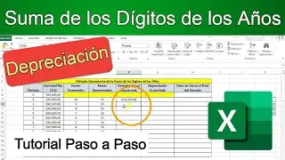 DEPRECIACIÓN por el Método de la  SUMA de los DÍGITOS de los Años | Depreciación de Activos