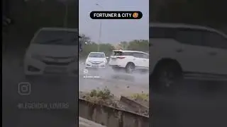 Fortuner accident with city🥵|#fortuner #automobile #city #hondacity #shortsviral #subscribe #shorts