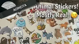 AOMEITA 100 pcs Nature Animals Stickers Pack for Kids, Boys, Girls, Teens