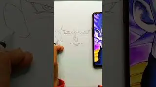 drawing Vegeta Ultra Ego 🥶🔥 #shorts #viral