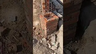 Brick column design... idea #constructionhacks #shorts #youtubeshorts #viralvideo #shortsvideo