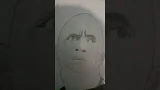 THE ROCK PORTRAIT FREEHAND #dwanejohnson