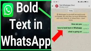 how to bold text in Whatsapp | Whatsapp text bold | how to send bold text message on WhatsApp