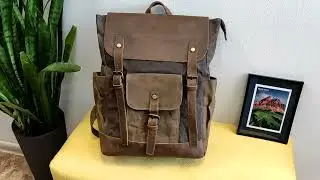 Крафтовый рюкзак Orlen Pack KS-01. Обзор рюкзака. Натуральная кожа, канвас.