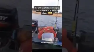 Drunk Fishermen Woke Up To Alligator Sleeping Next To Them!  #fishing