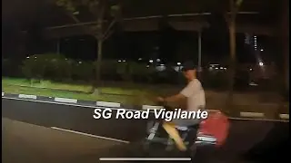 27dec2025  ebike pab food delivery rider without helmet &  lights shortcut by beating red light