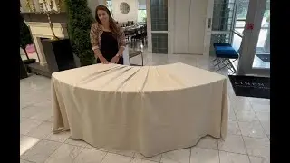 Serpentine Table - Linen Fold