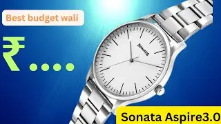 Best Sonata Aspire Quartz Analog dome glass  White Dial Stainless Steel Strap Watch Men 77105SM17W
