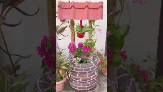 Garden Decoration Idea 💡 with old tyres #bestoutofwaste #gardendecor #shorts #shortsindia
