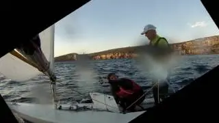 Jeff & Monica Laser sailing off Sydney Heads 30 jan 17