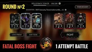Hellspawn Fatal Tower 1 Attempt Battle 100 Boss Fight & Reward 🎮 Mortal Kombat Mobile | MK Mobile