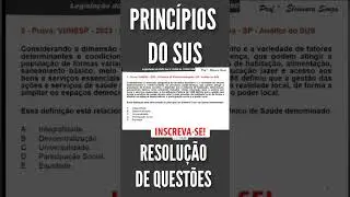 PRINC&Iacute;PIOS DO SUS #shorts #enfermagem #sa&uacute;dep&uacute;blica #sus #saude #concurso #concursopublico