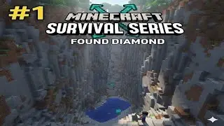 Found My FIRST Diamond in a Ravine 😱 | Minecraft Survival #1