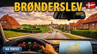 Scenic 4K Drive Through Br&oslash;nderslev, Denmark | Danish Small Town Vibes & Nordic Countryside