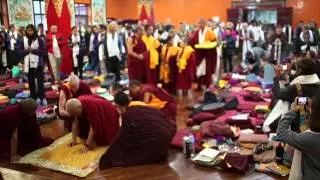 Lama Zopa Rinpoche arrival and short teaching at Kopan Monastery Dec 2013