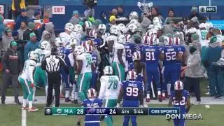 Bills Kicker Dan Carpenter Taunts Miami Player Starts Brawl