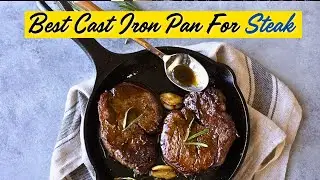 Lodge Cast Iron Chef Collection Skillet, Pre-Seasoned - 8 In | Best Cast Iron Pan For Steak