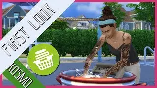 Jak ja piorę chyba - THE SIMS 4 Wielkie Pranie Akcesoria First Look - CAS #1