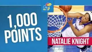 Natalie Knight Reaches 1K Points // Kansas Women's Basketball // 2.14.15