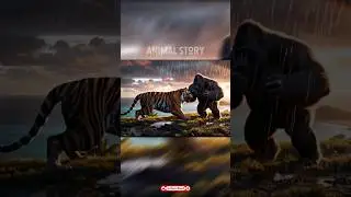 Tiger vs King Kong Brutal Fight in the Rain! 🌧️🔥 | 😱