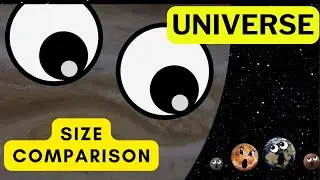 🛸 Hungry Planets - From Tiny to Giant 🚀  Size comparison - from planets to galaxy🌎  Solar System