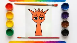 How to draw Raddy from Sprunki #drawing #painting #drawing4kids #sprunkidrawing