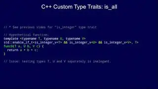 C++ Custom Type Traits: is_all