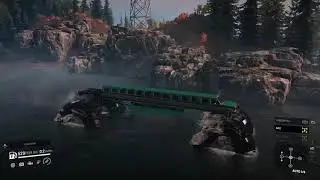 (Snowrunner) Console mods here, ford monster truck driving on water.