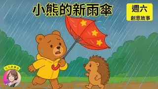 【元元老師說故事】【小熊的新雨傘】兒童睡前故事繪本｜兒童故事繪本｜床邊故事｜童話故事｜寓言故事｜兒童動畫｜晚安故事｜想讓元元點名的小寶貝請跟老師聯絡｜元元老師的聯絡方式在描述欄