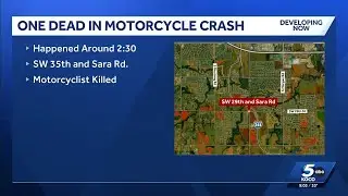 Motorcyclist dead after crash in southwest Oklahoma City