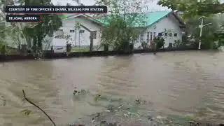 #NikaPH: Roads remain flooded in Dilasag, Aurora, as of 11 am