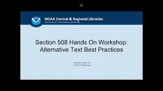 Section 508 Workshop: Alternative Text Best Practices